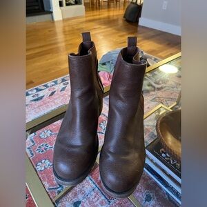Brown Leather Ankle Boots